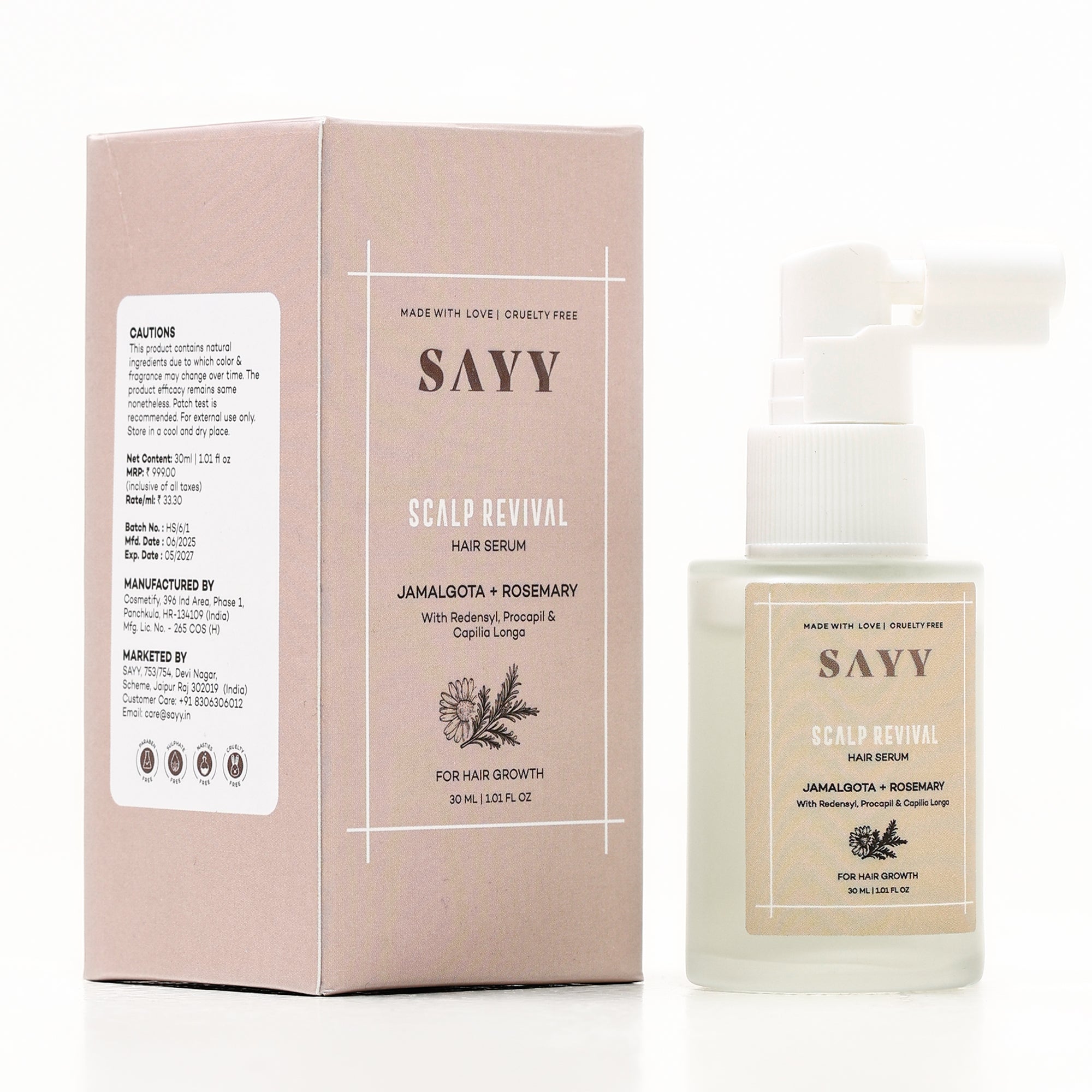 SAYY Hair Strength & Regrowth Combo – Nourishing Oil + Advanced Hair Serum