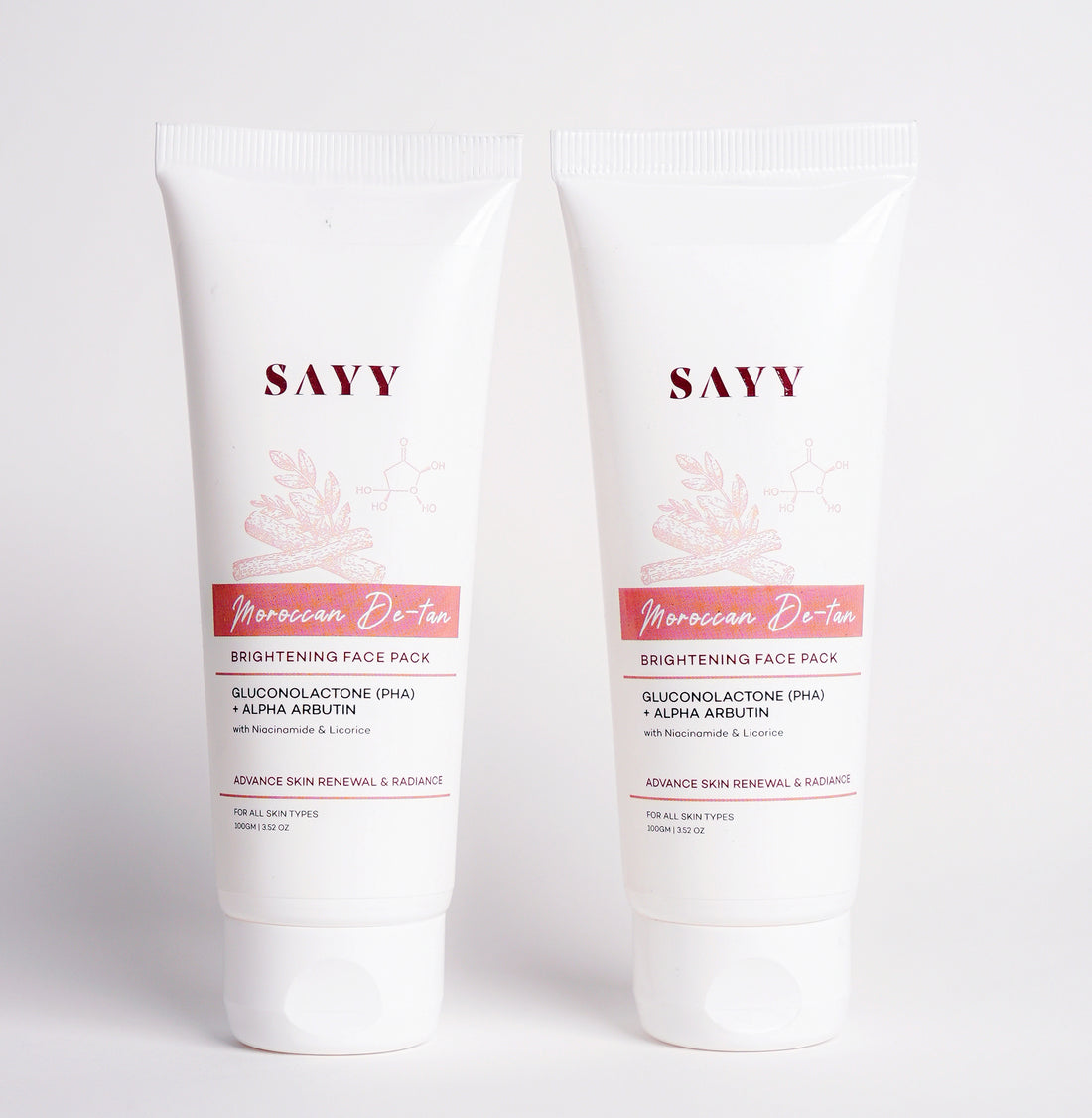 SAYY Moroccan De-Tan Brightening Face Pack (set of 2)