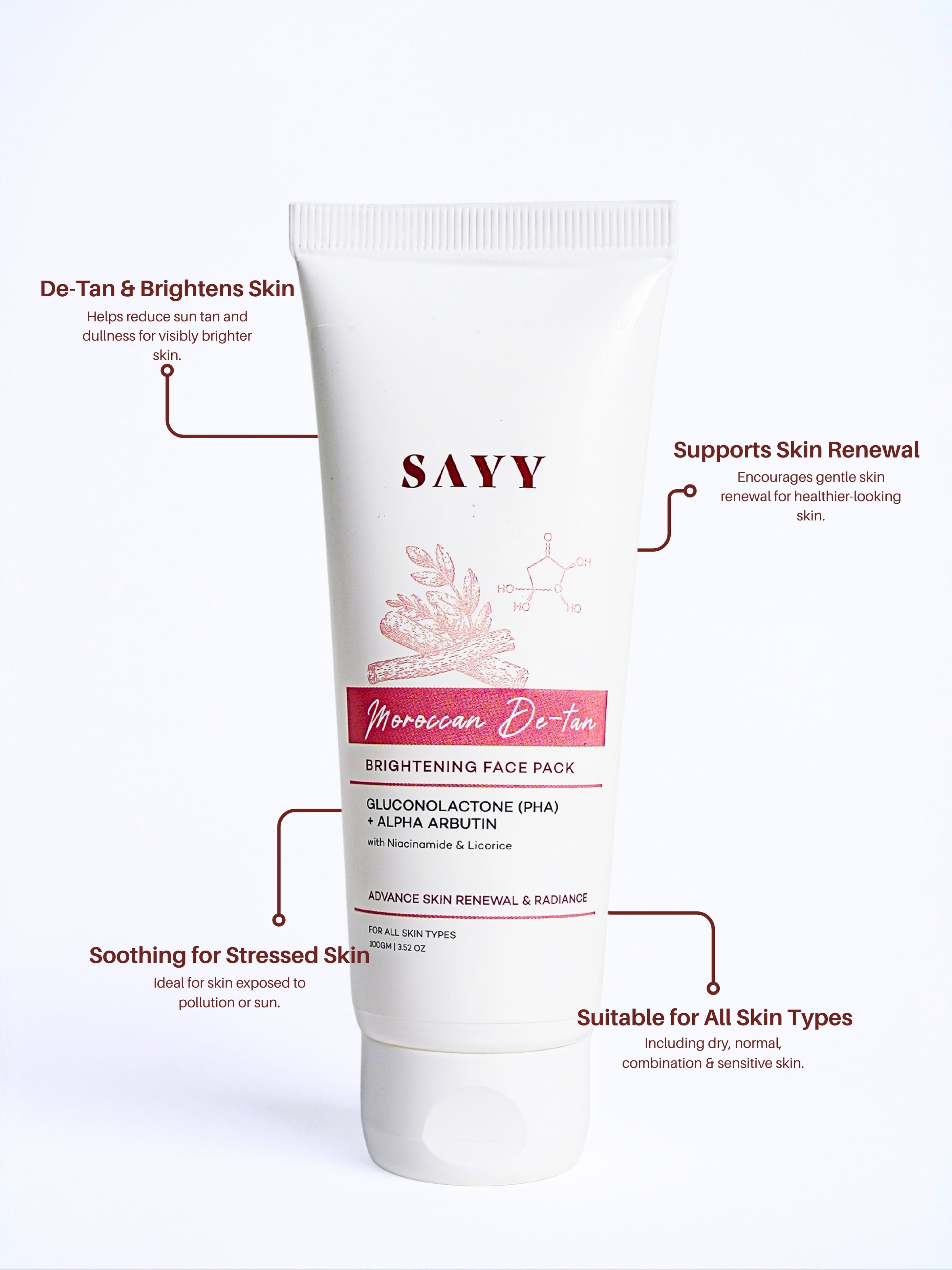 SAYY Moroccan De-Tan Brightening Face Pack