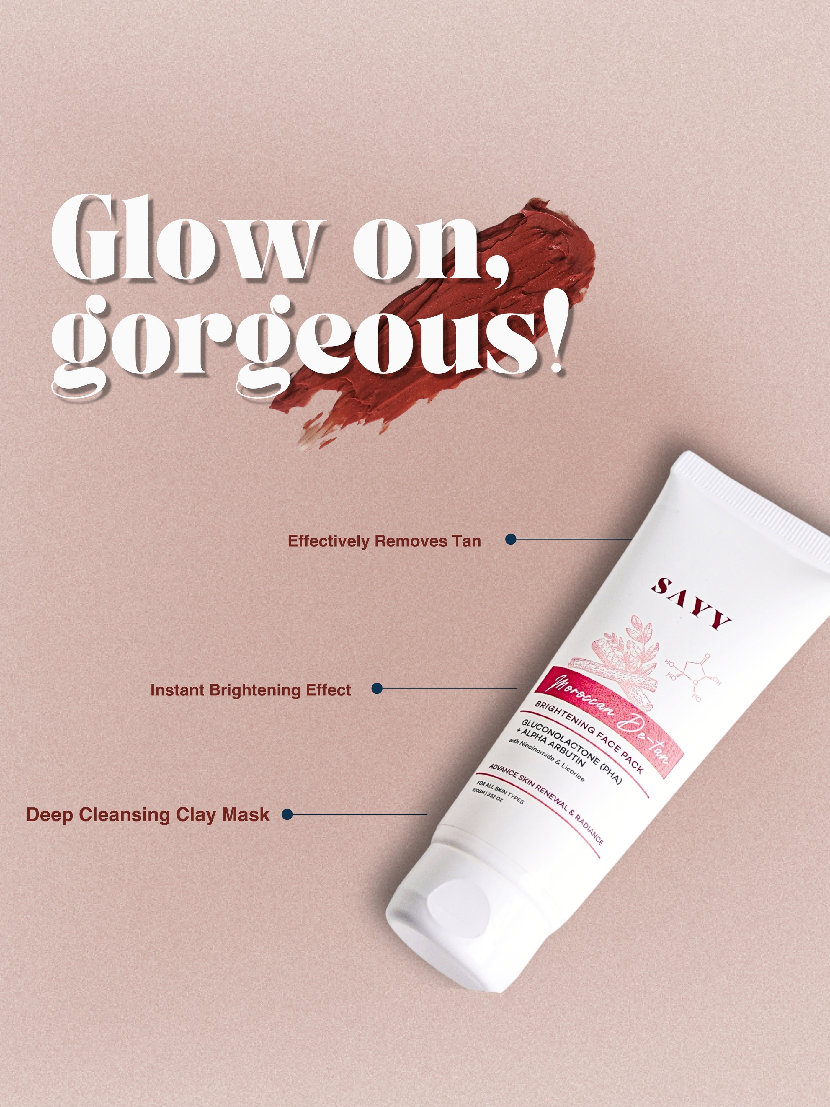 SAYY Moroccan De-Tan Brightening Face Pack – Sayy