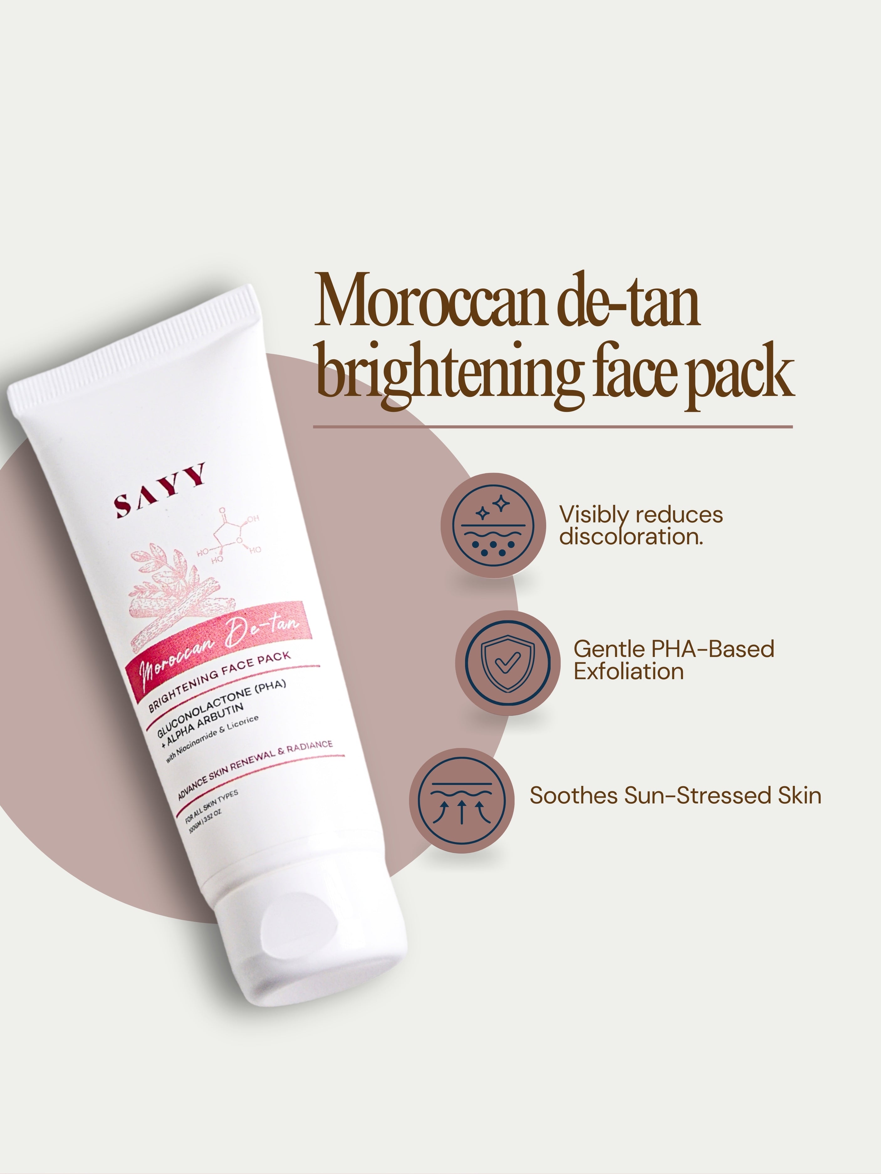 SAYY Moroccan De-Tan Brightening Face Pack (set of 3) – Sayy