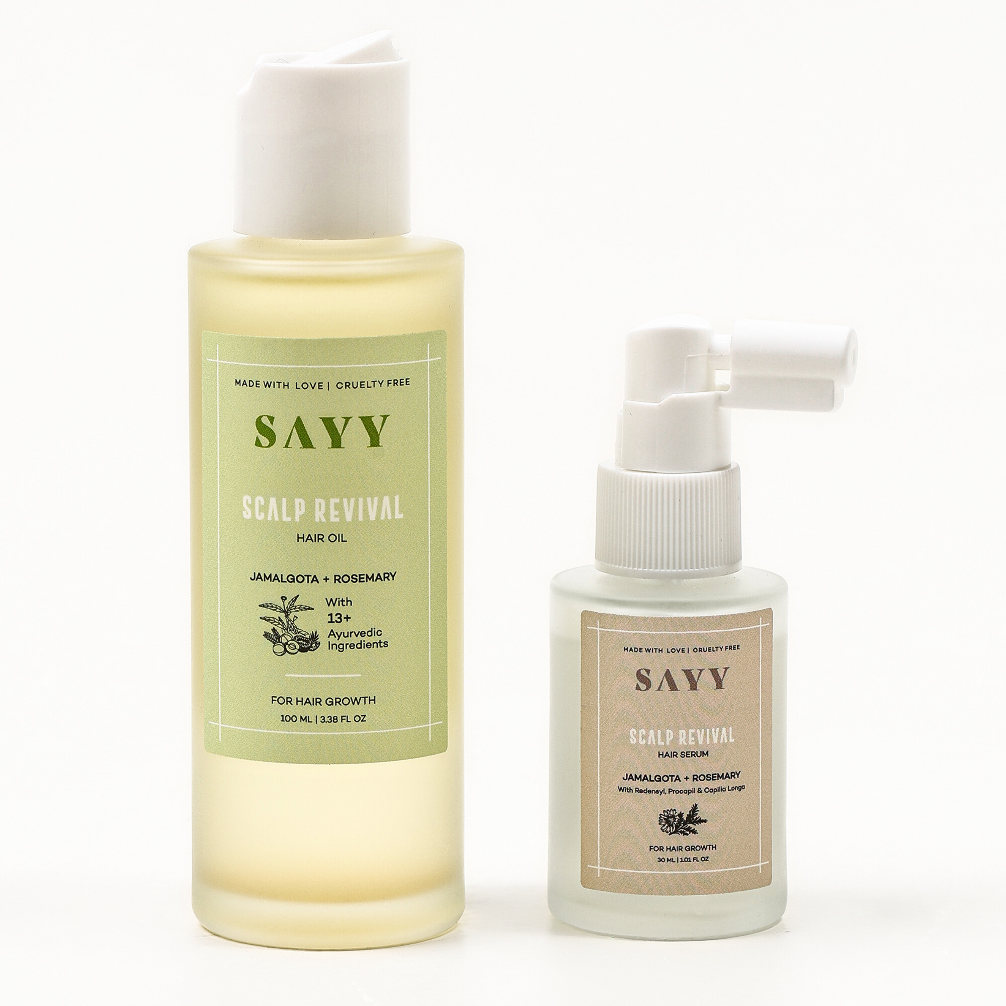 SAYY Hair Strength & Regrowth Combo – Nourishing Oil + Advanced Hair Serum