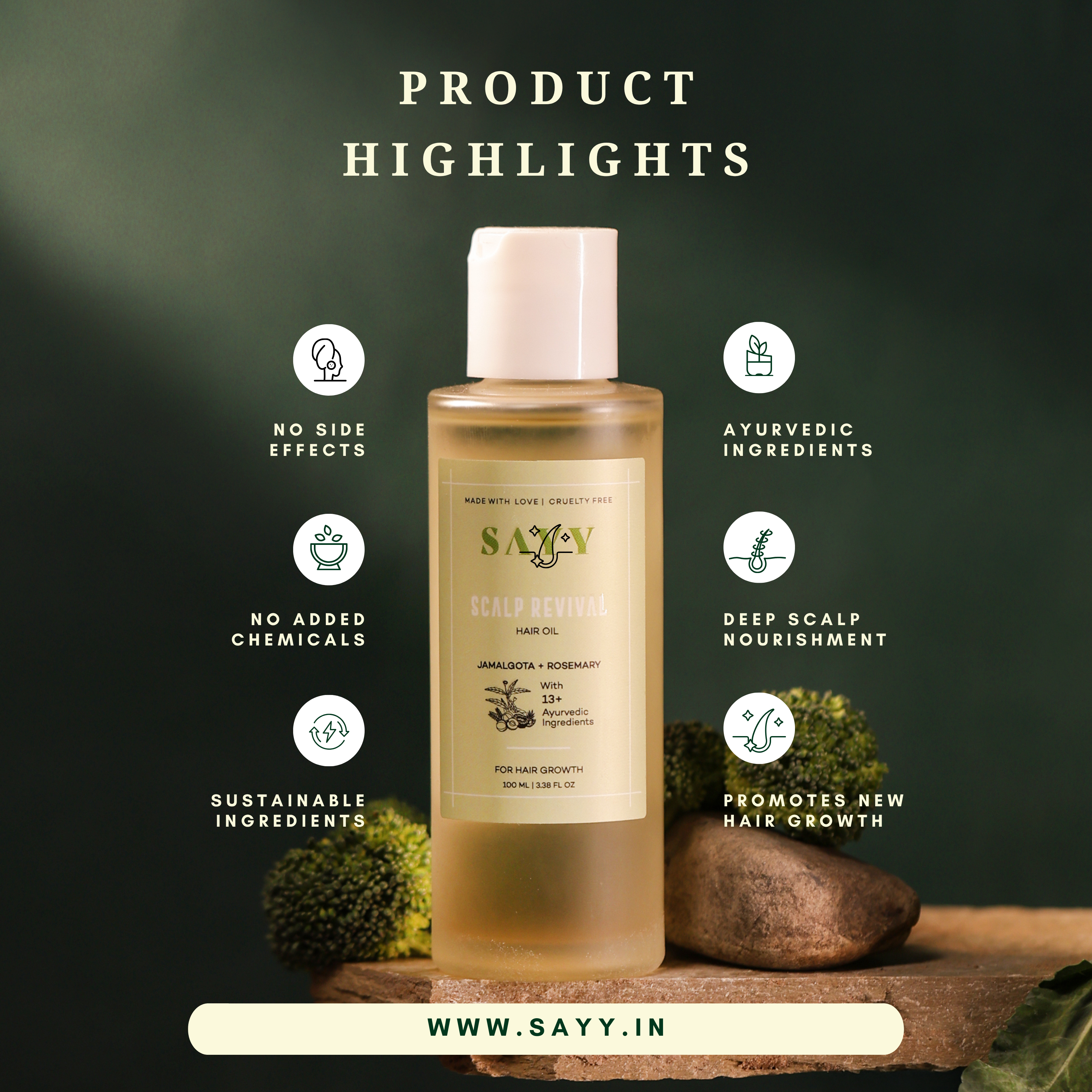 SAYY Hair Strength & Regrowth Combo – Nourishing Oil + Advanced Hair Serum