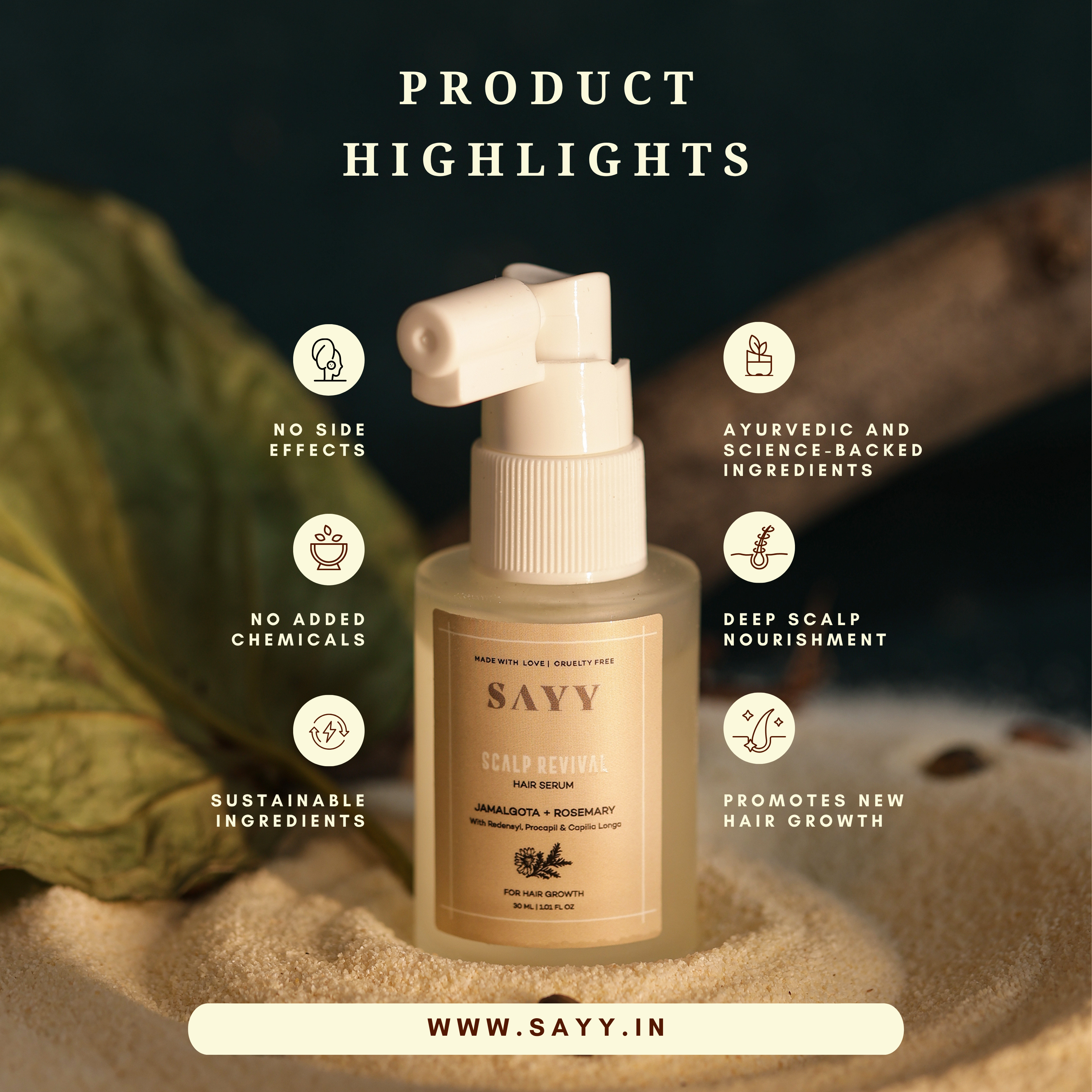 SAYY Hair Strength & Regrowth Combo – Nourishing Oil + Advanced Hair Serum