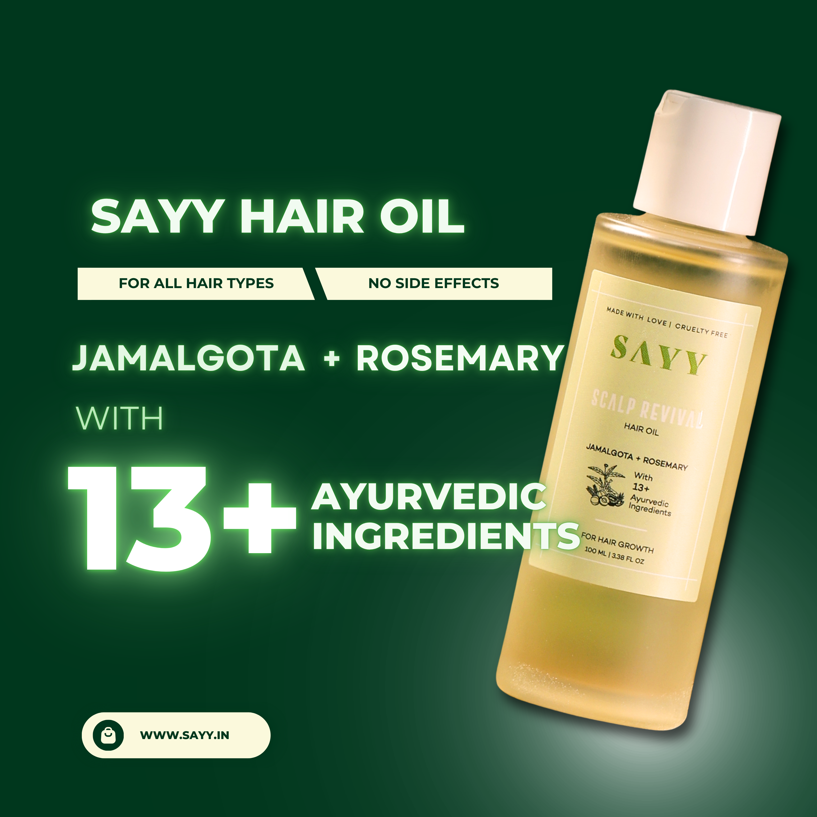 SAYY Hair Strength & Regrowth Combo – Nourishing Oil + Advanced Hair Serum