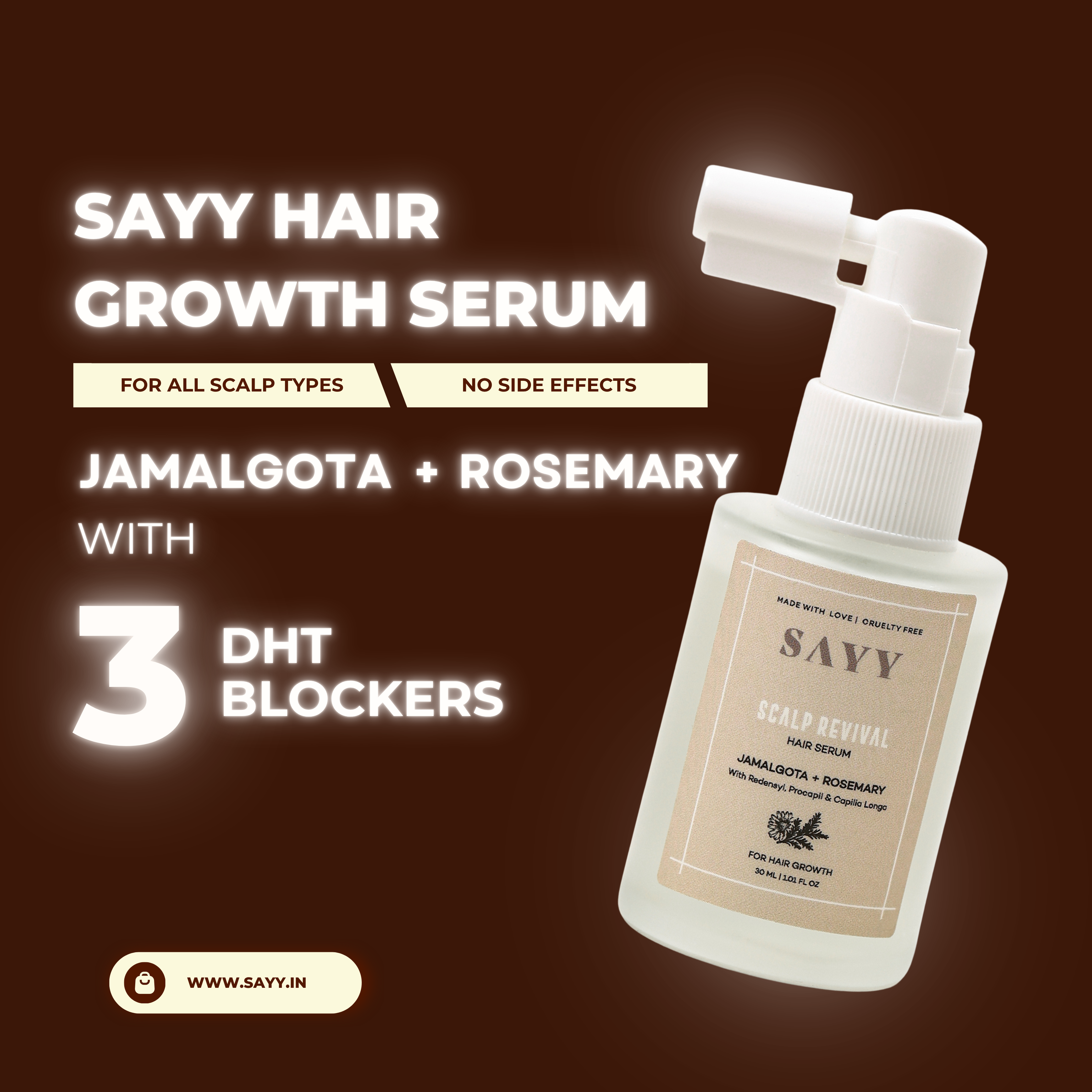 SAYY Hair Strength & Regrowth Combo – Nourishing Oil + Advanced Hair Serum